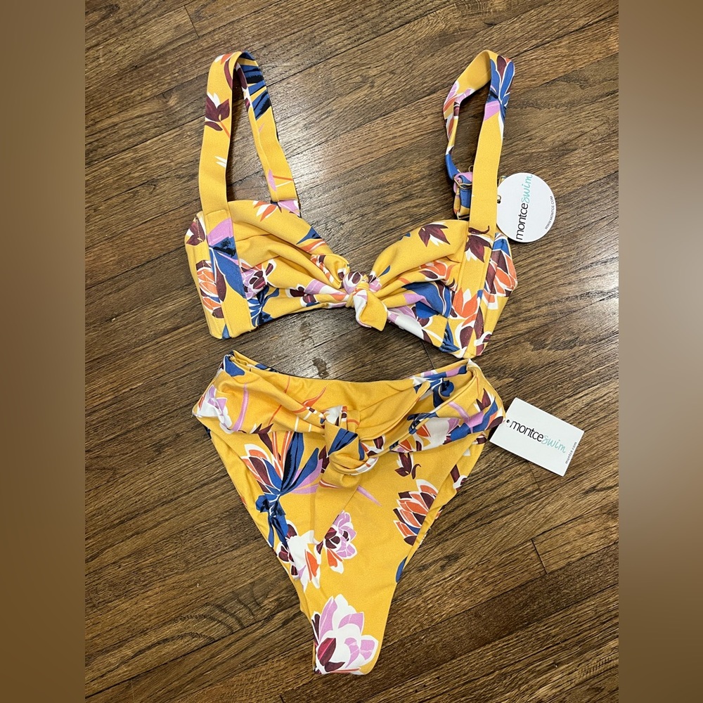 Montce Yellow Floral Bikini Set